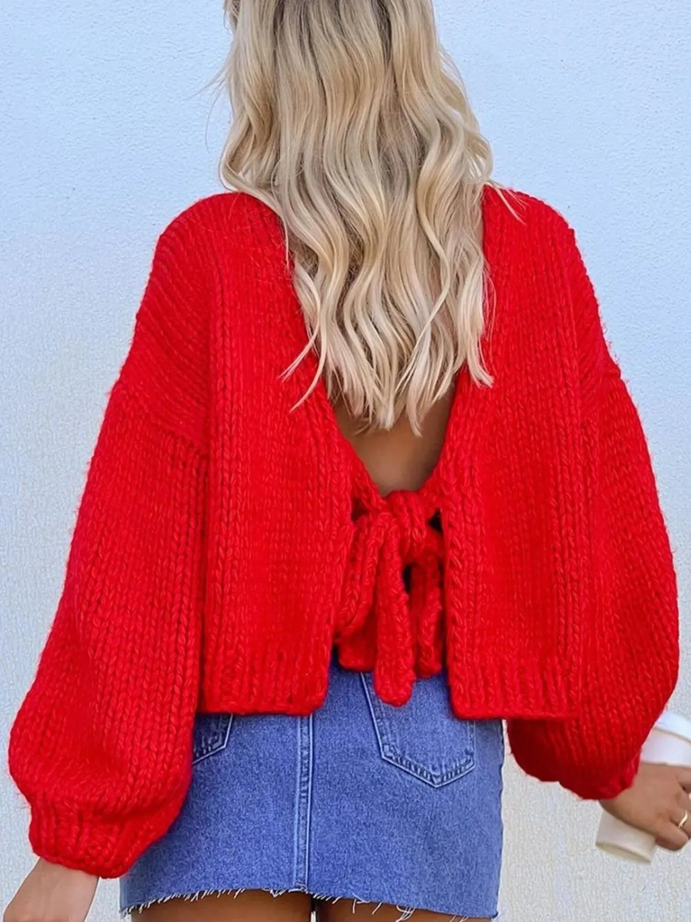 Tied Drop Shoulder Cardigan sold by Charming Charlie product image thumbnail 3