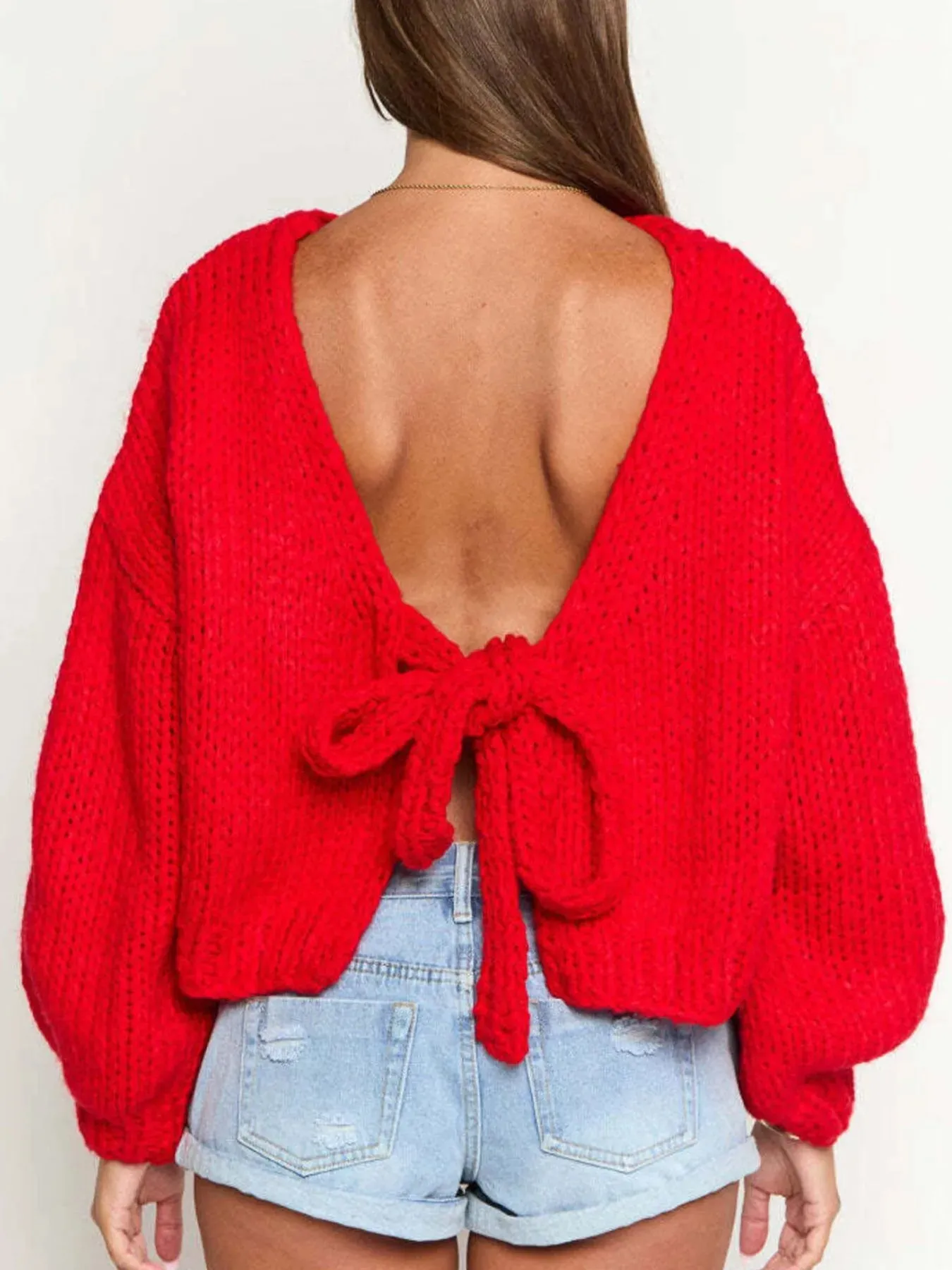 Tied Drop Shoulder Cardigan sold by Charming Charlie product image thumbnail 5