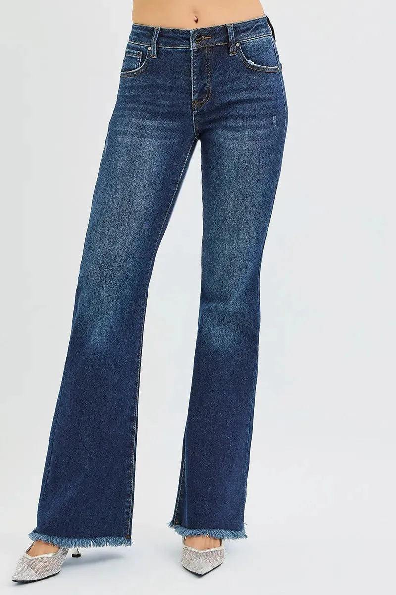 RISEN Full Size Tummy Control Mid Rise Flare Jeans Plus Size sold by Charming Charlie product image thumbnail 2