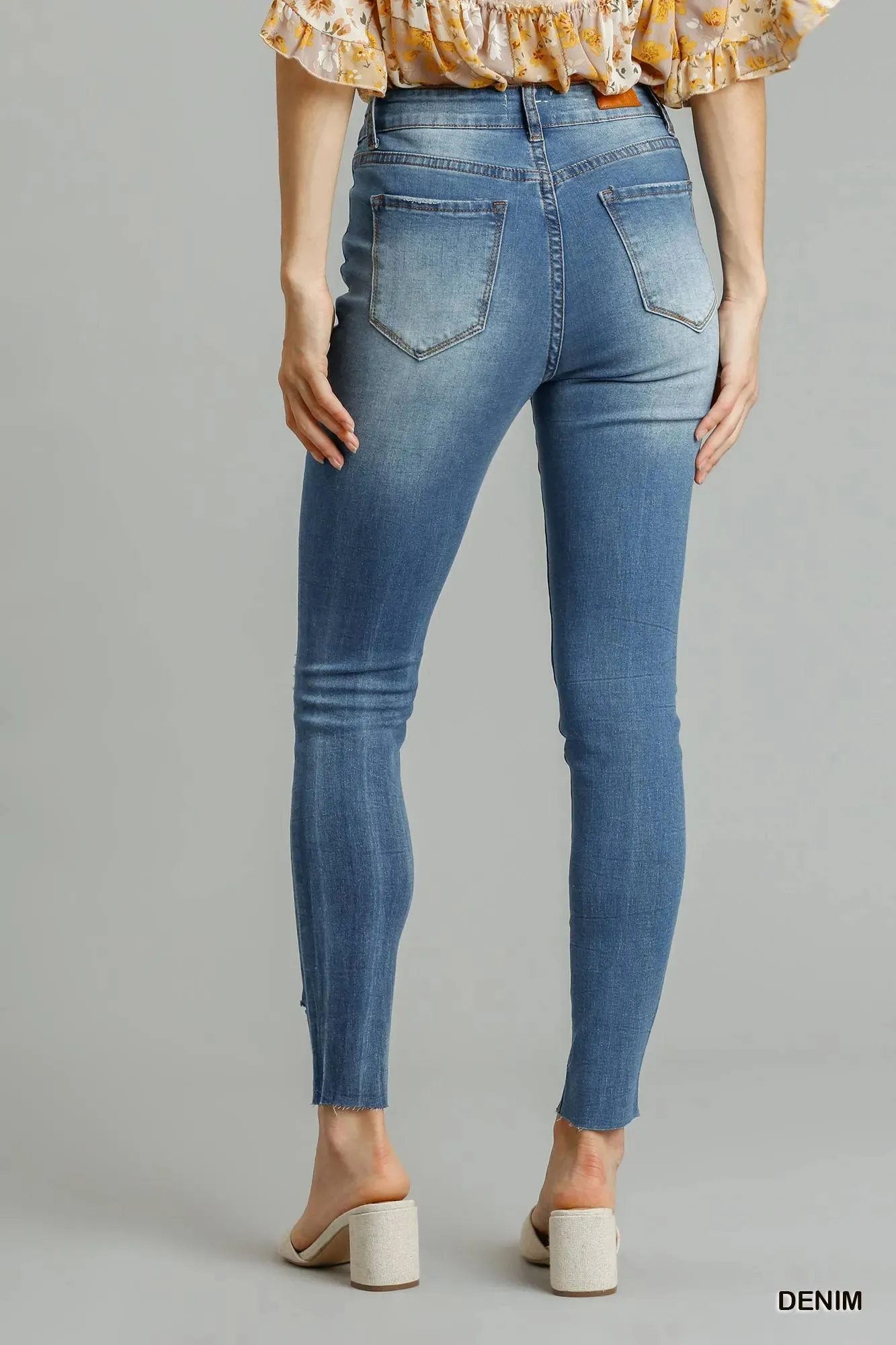 Umgee Distressed Skinny Jeans with Edge Detail sold by Charming Charlie product image thumbnail 2