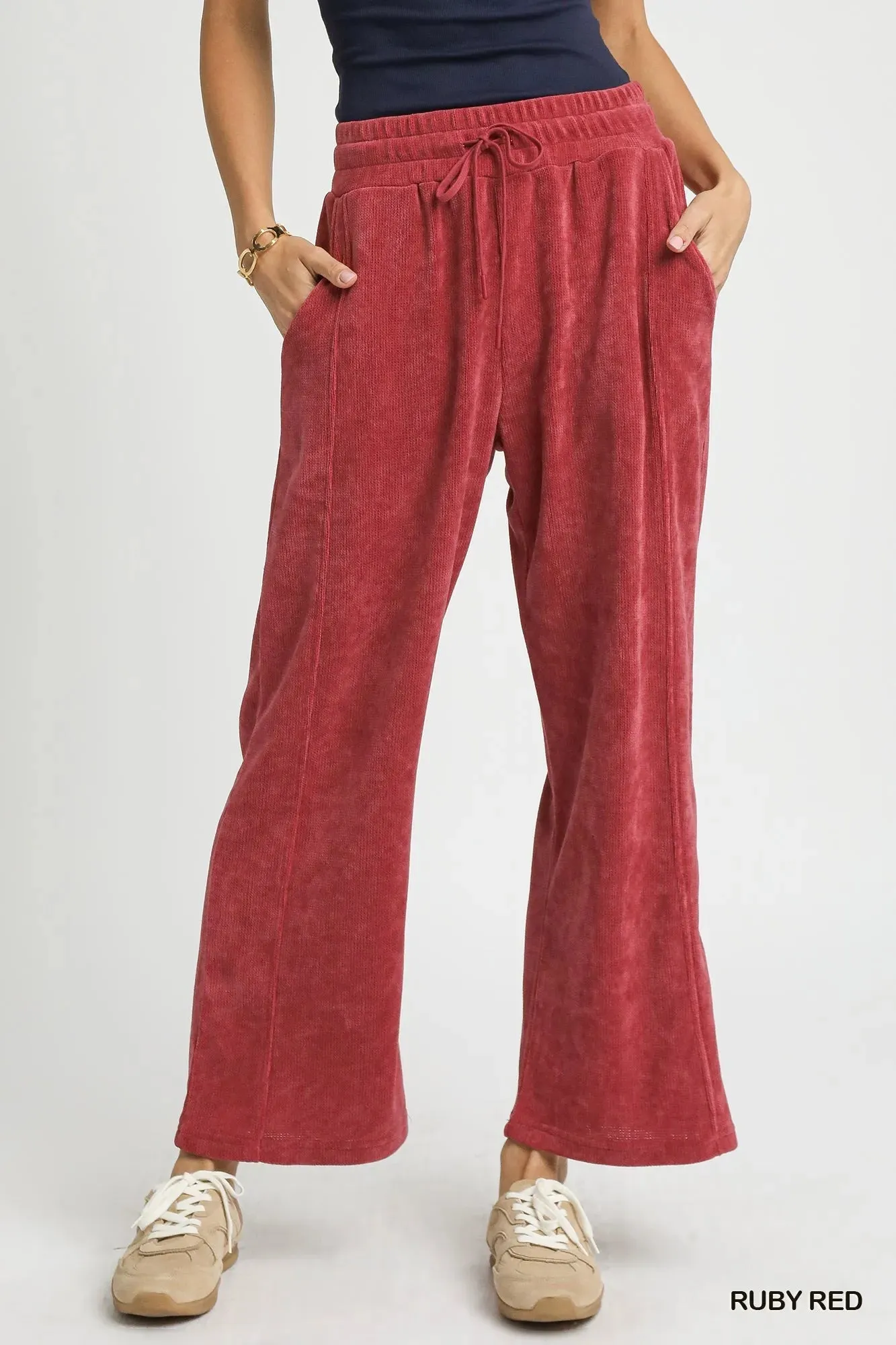 Umgee Drawstring Wide Leg Pants sold by Charming Charlie