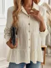 Striped Button-Down Tiered Shirt sold by Charming Charlie