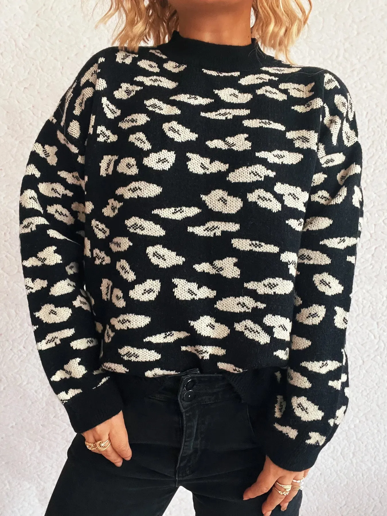 Mock Neck Long Sleeve Sweater sold by Charming Charlie