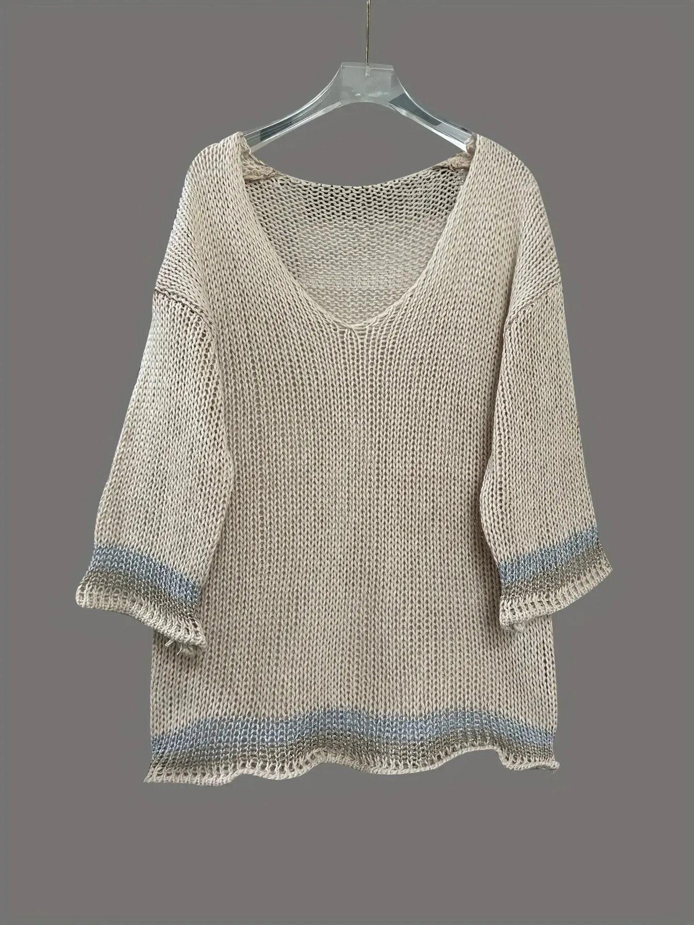 Contrast Trim Crochet Sweater sold by Charming Charlie product image thumbnail 3