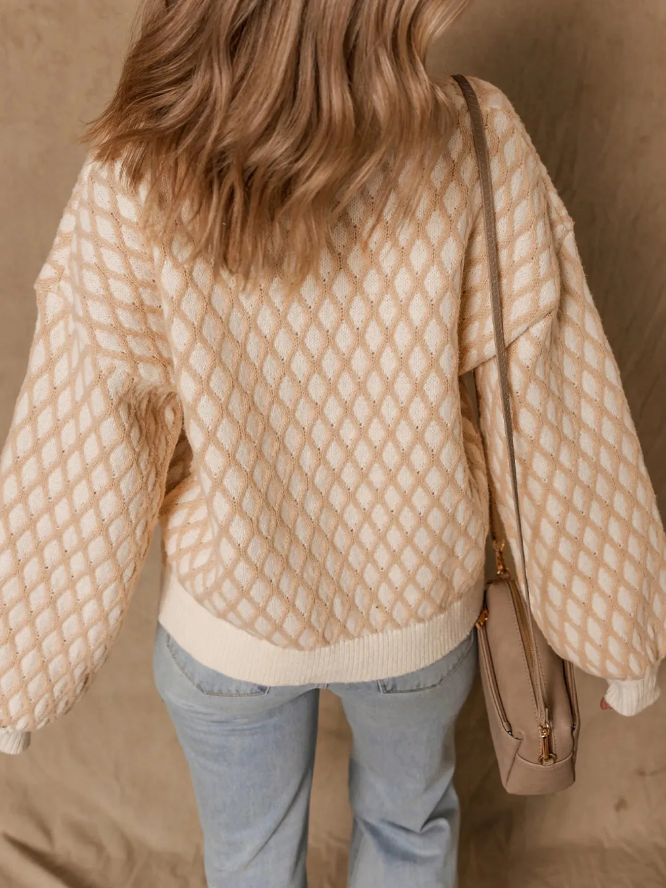 Textured Knit Mock Neck Sweater sold by Charming Charlie product image thumbnail 2