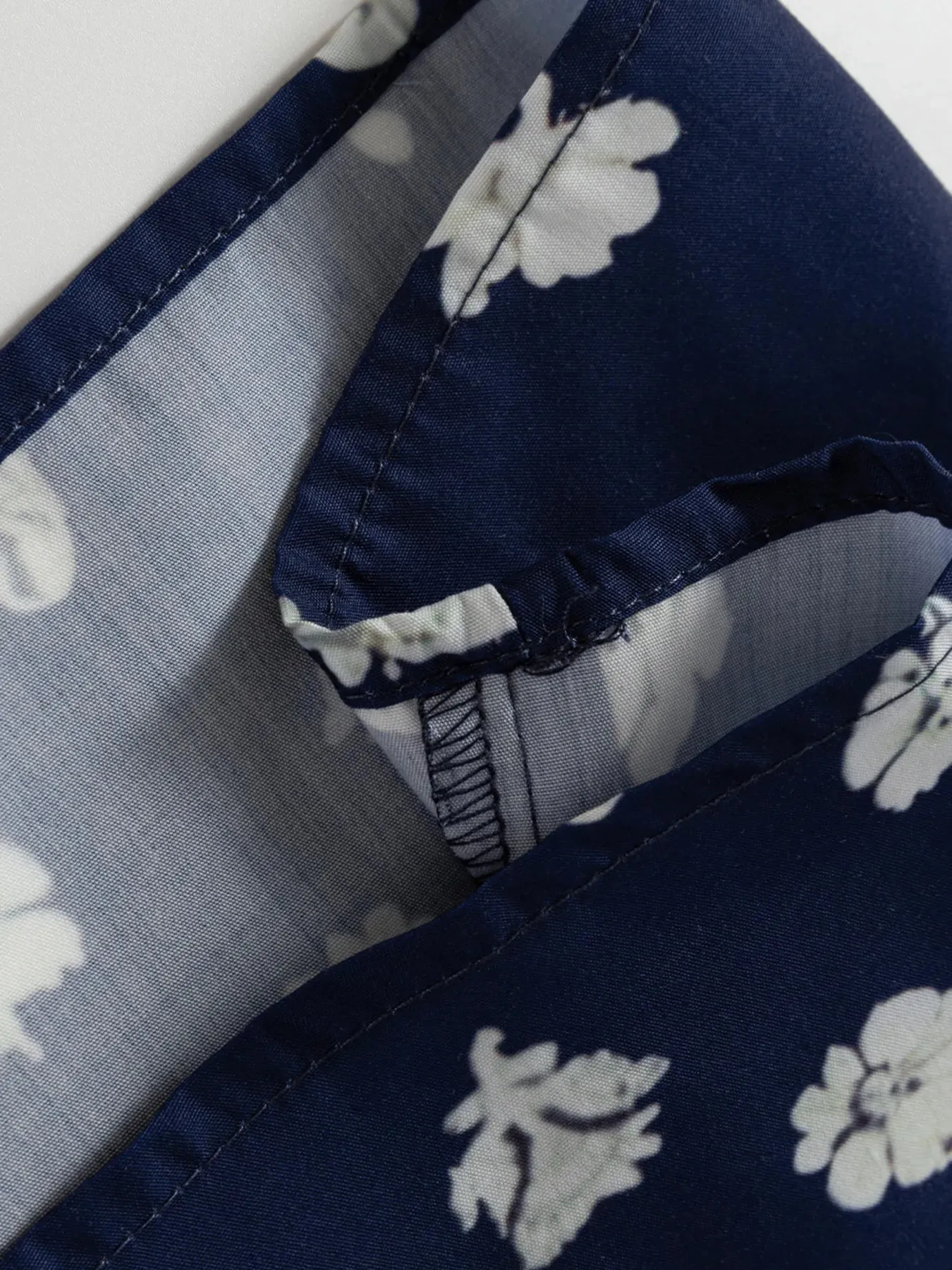 Floral Print Half Sleeve Contrast Trim Blouse sold by Charming Charlie product image thumbnail 5