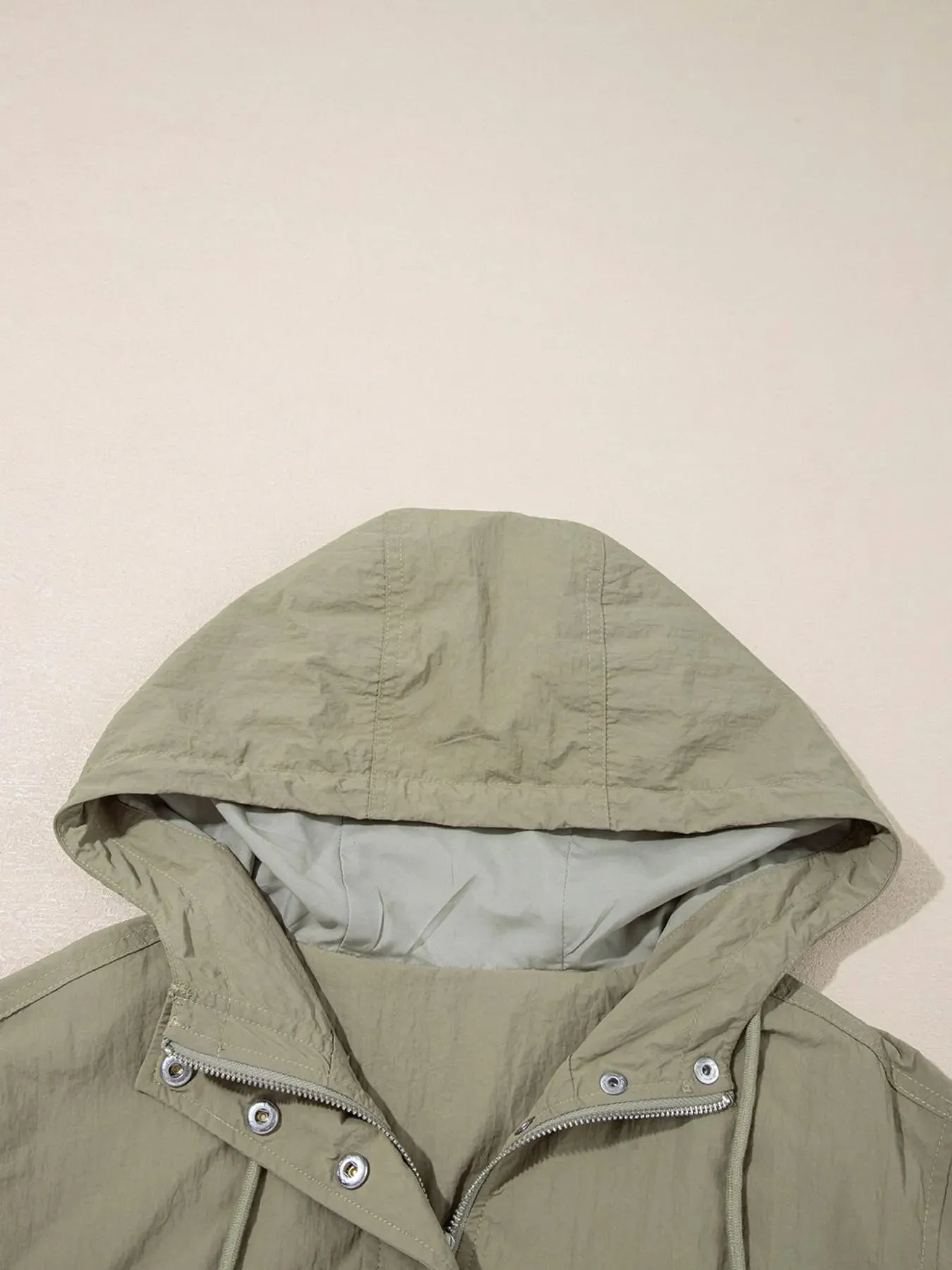 Zip Up Cropped Hooded Utility Jacket sold by Charming Charlie product image thumbnail 5