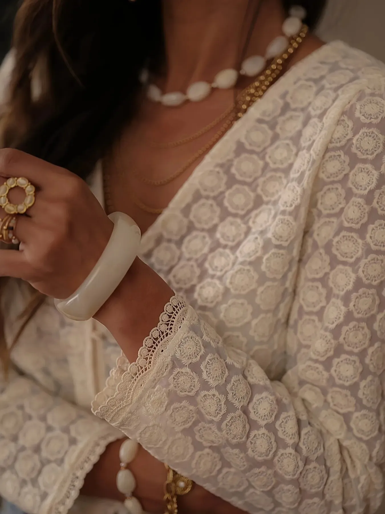 Lace Button Up Long Sleeve Shirt sold by Charming Charlie product image thumbnail 2