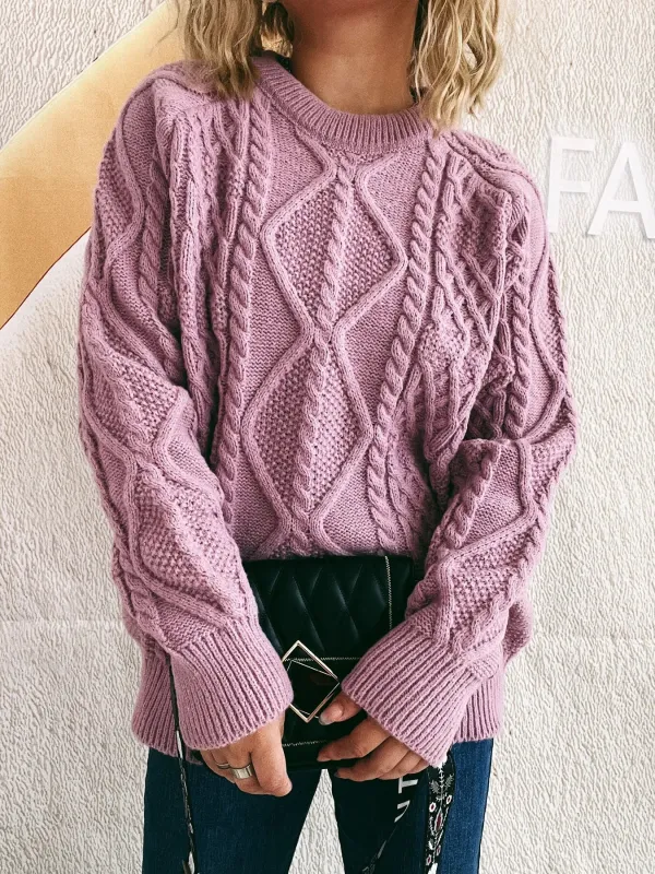 Cable Knit Long Sleeve Sweater sold by Charming Charlie