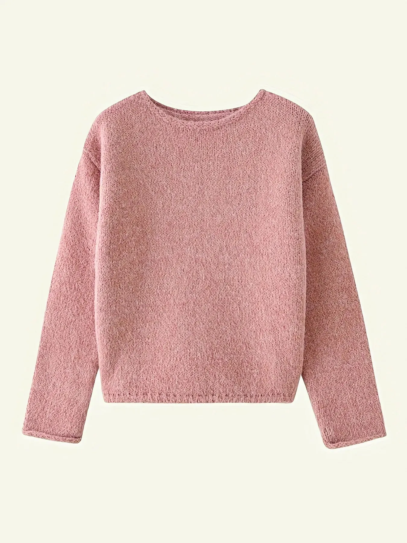 Oversized Round Neck Long Sleeve Sweater sold by Charming Charlie product image thumbnail 2