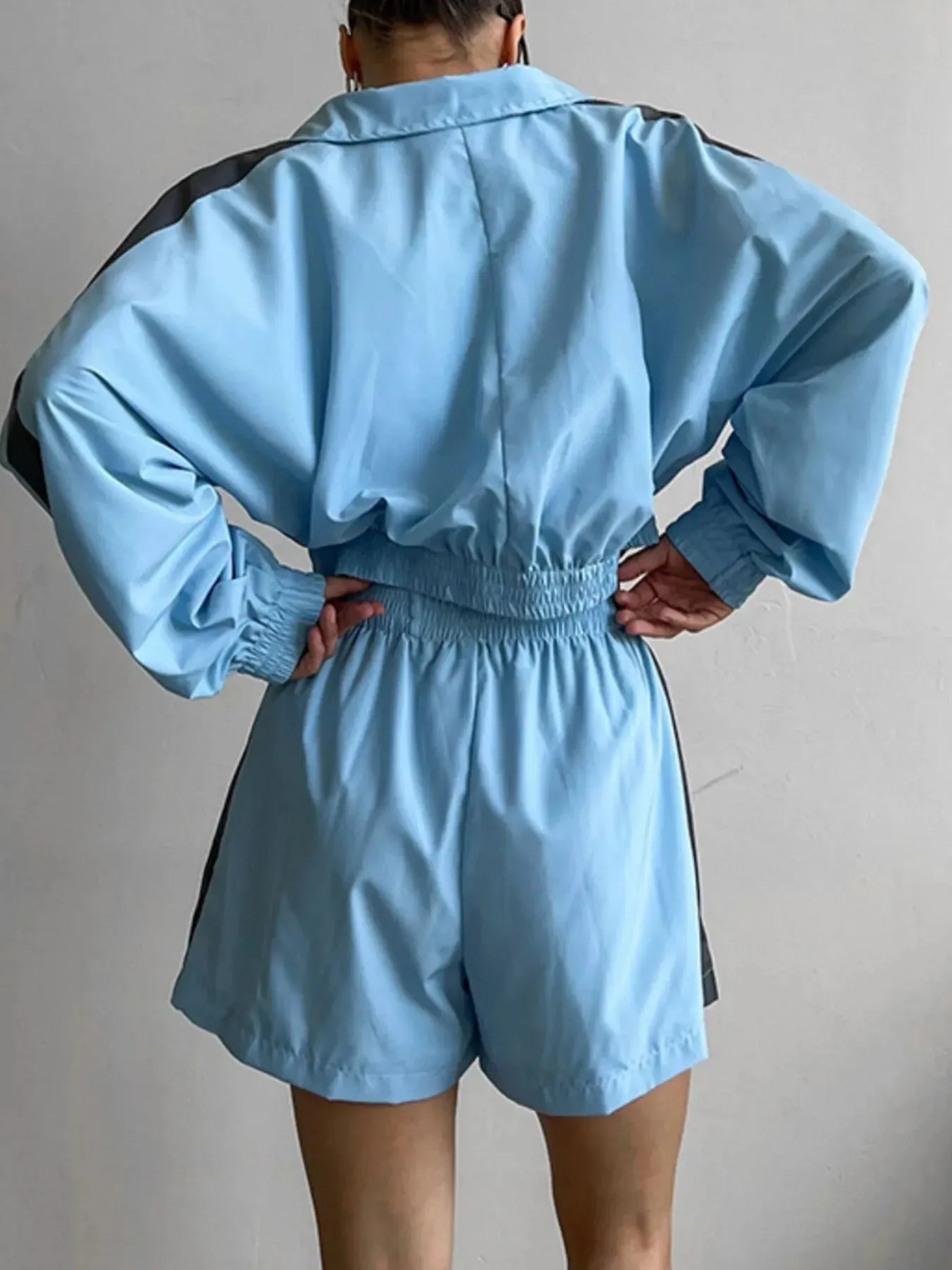 Zip Up Long Sleeve Jacket and Shorts Set sold by Charming Charlie product image thumbnail 2