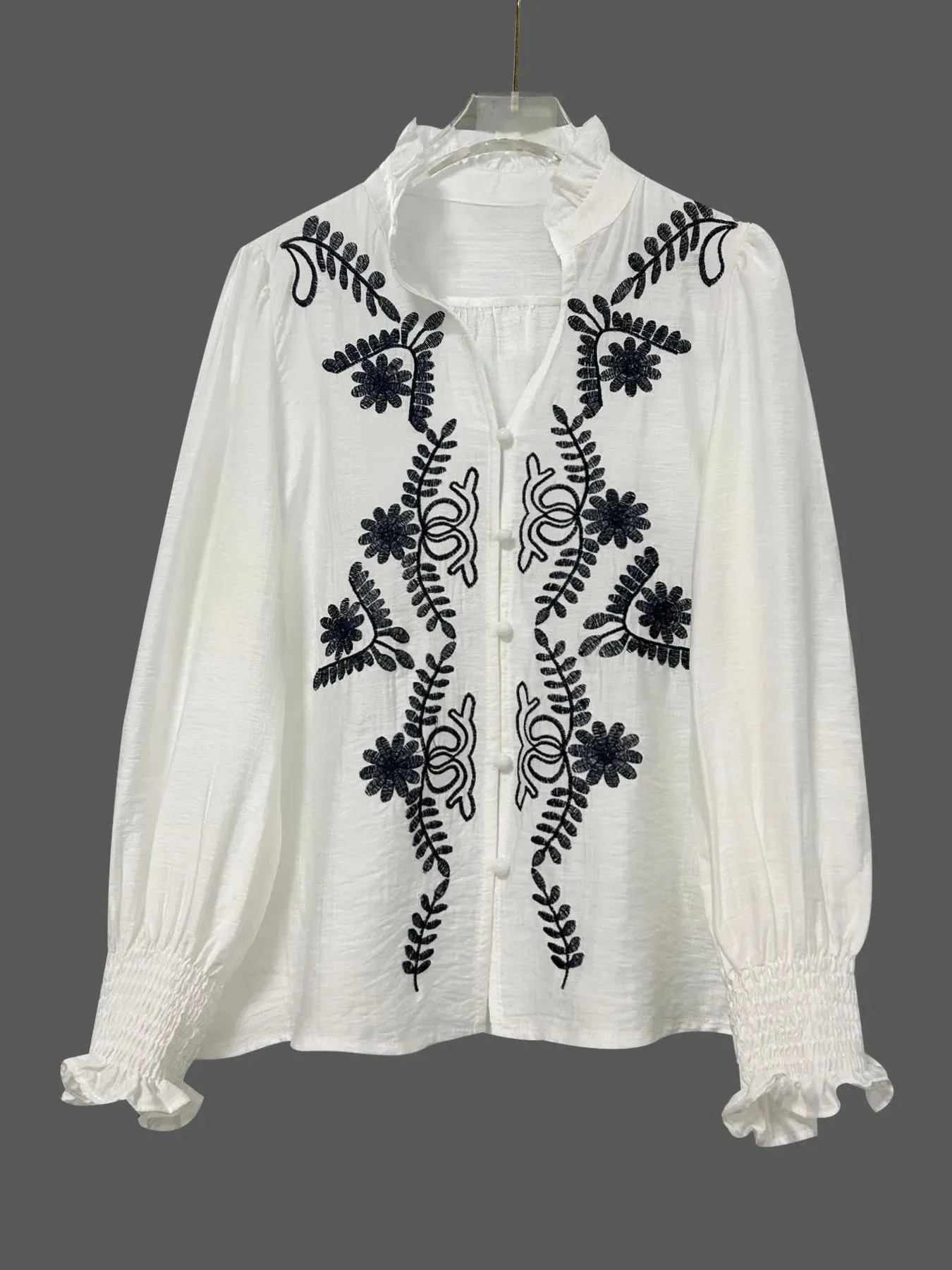 Embroidered Long Sleeve Blouse sold by Charming Charlie product image thumbnail 5