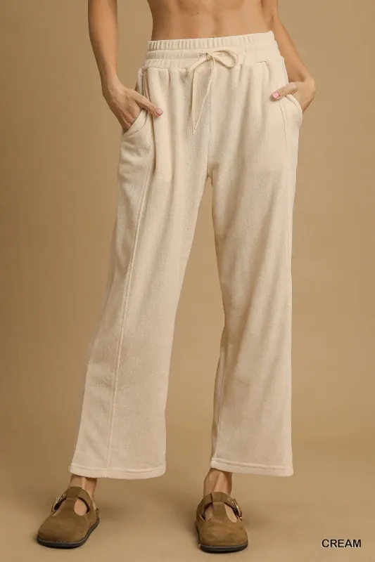 Umgee Drawstring Wide Leg Pants sold by Charming Charlie