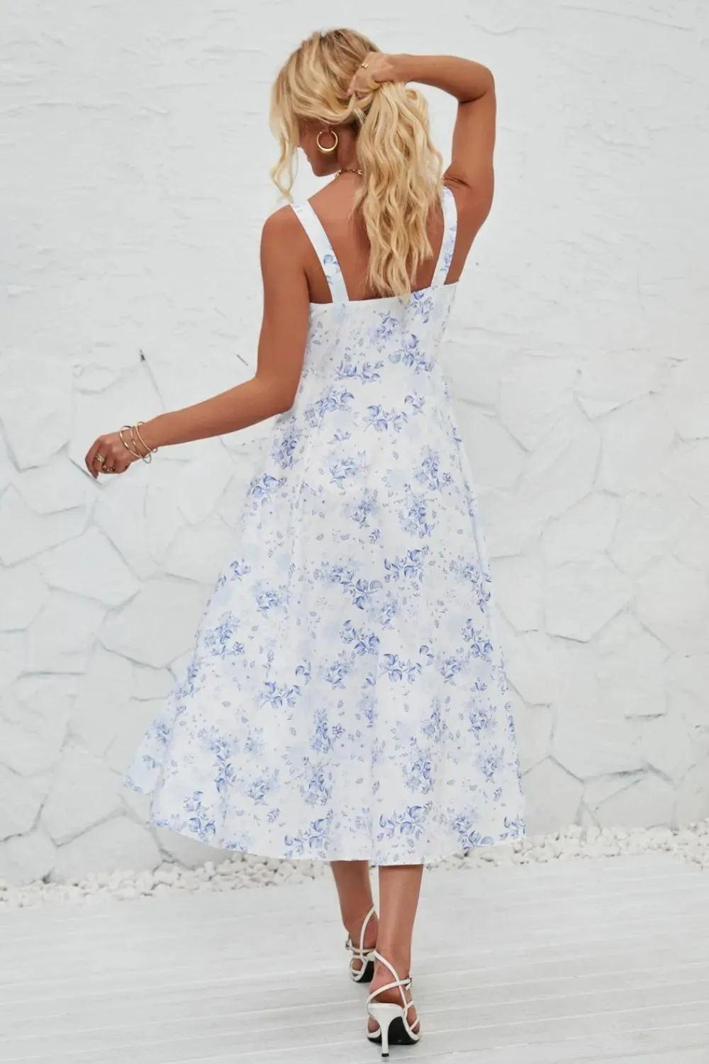 Floral Print Cami Dress with Side Slit sold by Charming Charlie product image thumbnail 3