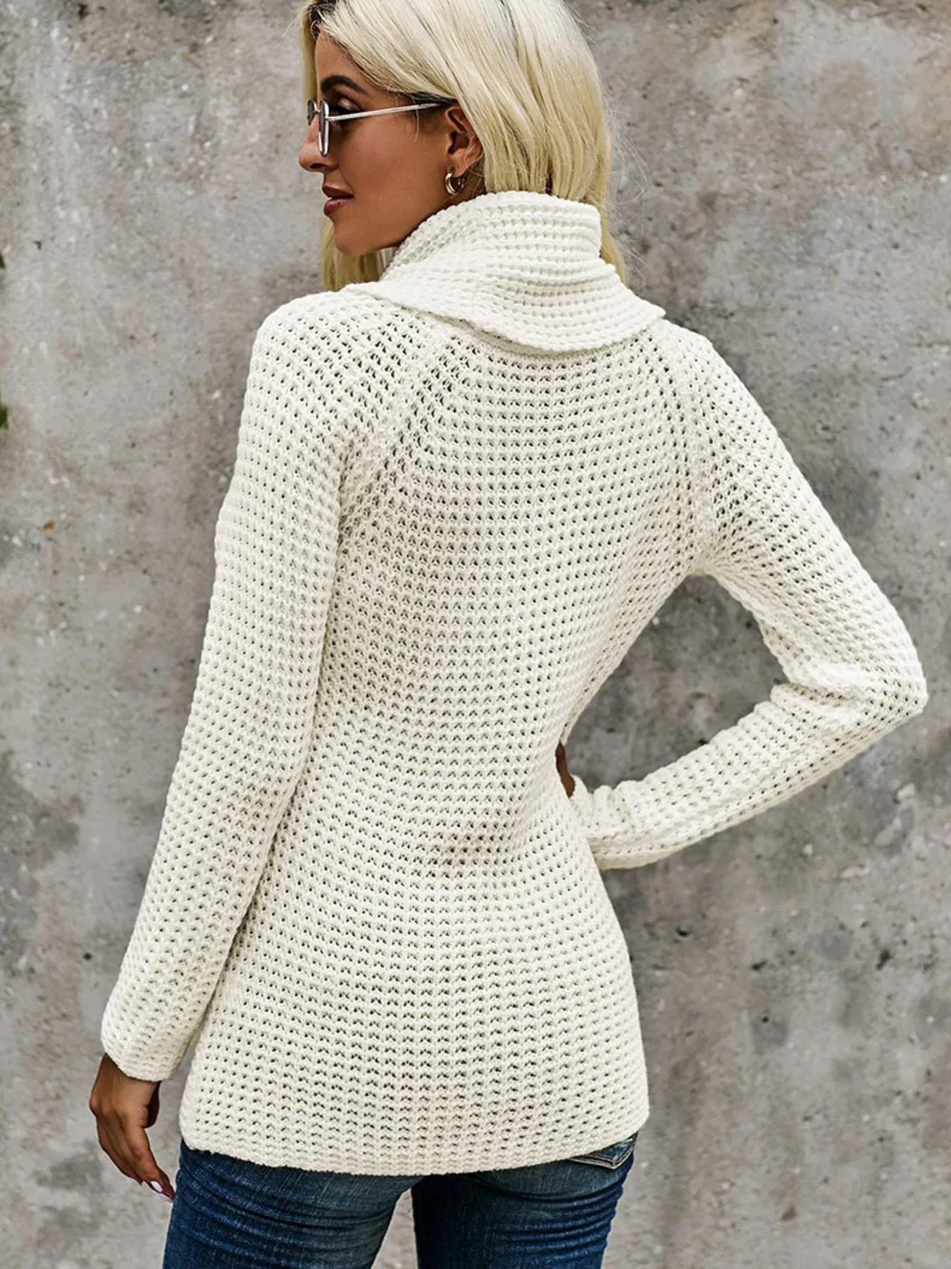 Full Size Texture Turtleneck Long Sleeve Sweater Plus Size sold by Charming Charlie product image thumbnail 2