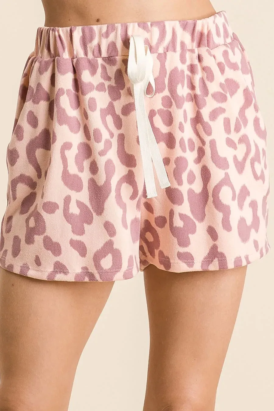 BiBi Leopard Shorts with Twill Tape Drawstring sold by Charming Charlie product image thumbnail 2