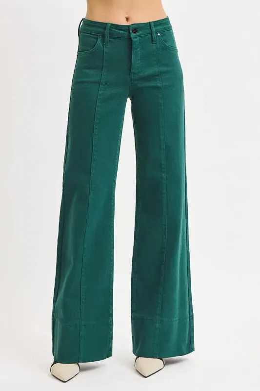 RISEN Full Size Tummy Control Mid Rise Wide Leg Jeans Plus Size sold by Charming Charlie product image thumbnail 2