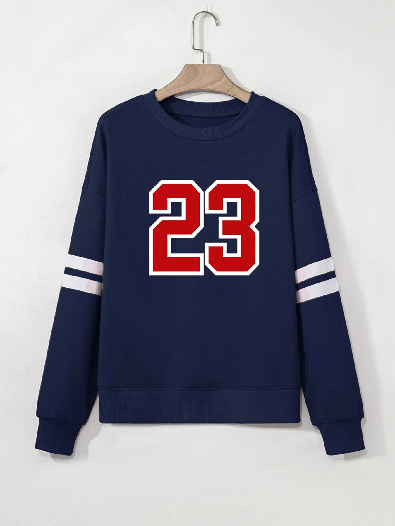 Number 23 Graphic Sweatshirt with Side Stripes sold by Charming Charlie product image thumbnail 2