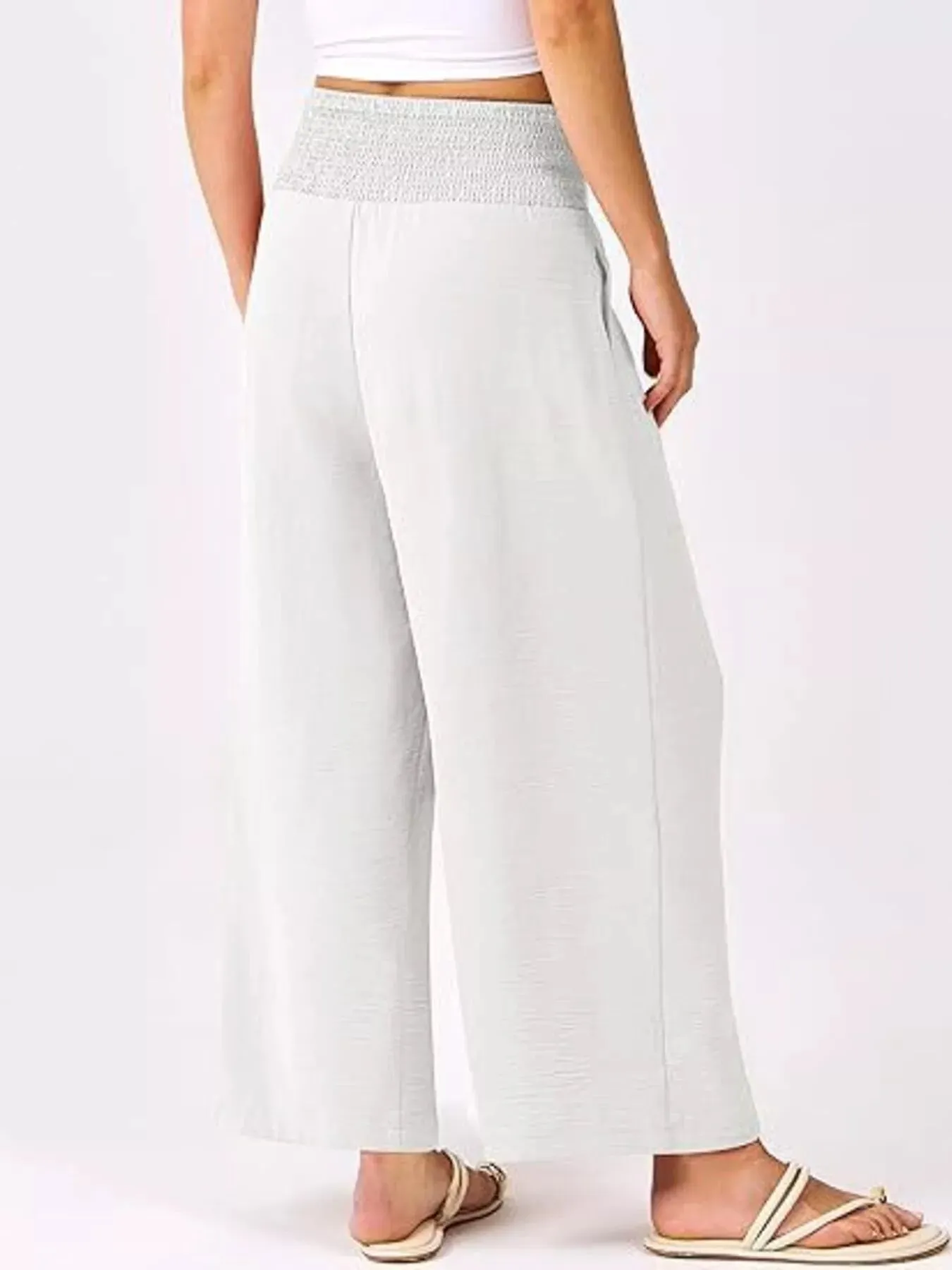 Wide Leg Smocked High Waist Pants sold by Charming Charlie product image thumbnail 5