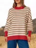 Striped Round Neck Long Sleeve Sweater sold by Charming Charlie