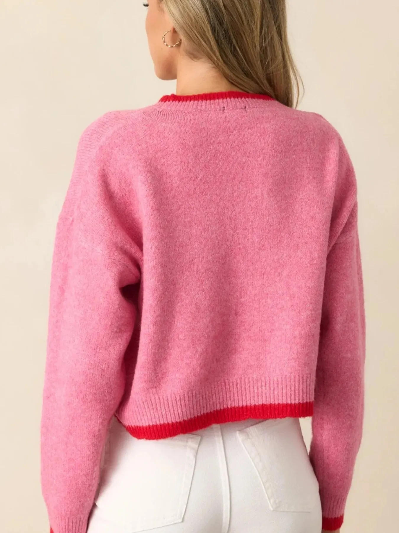 Strawberry Round Neck Long Sleeve Sweater sold by Charming Charlie product image thumbnail 3