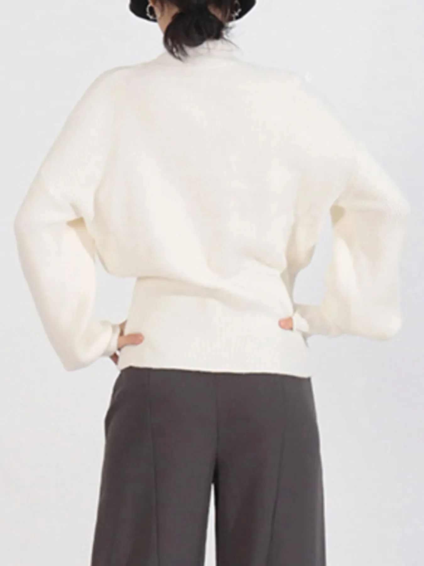 Bow Front Turtleneck Long Sleeve Sweater sold by Charming Charlie product image thumbnail 3