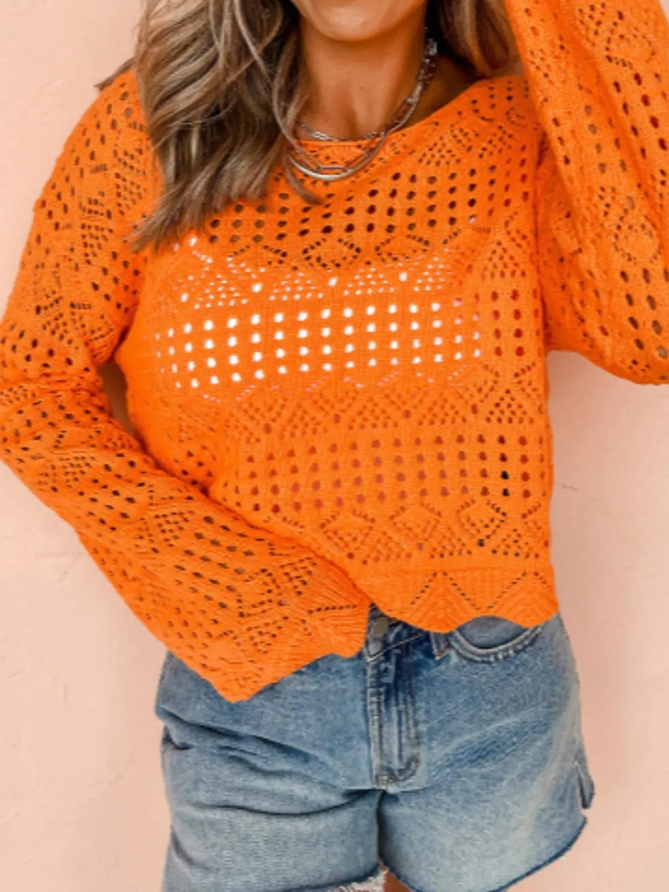 Crochet Boat Neck Knit Cover Up sold by Charming Charlie product image thumbnail 4