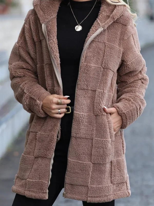 Fleece Zip Up Hooded Outerwear sold by Charming Charlie