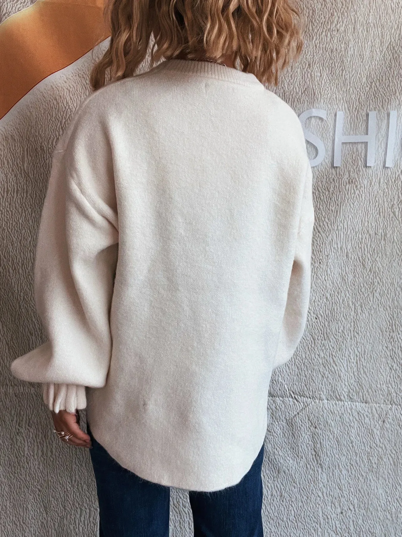 Round Neck Dropped Shoulder Sweater sold by Charming Charlie product image thumbnail 5