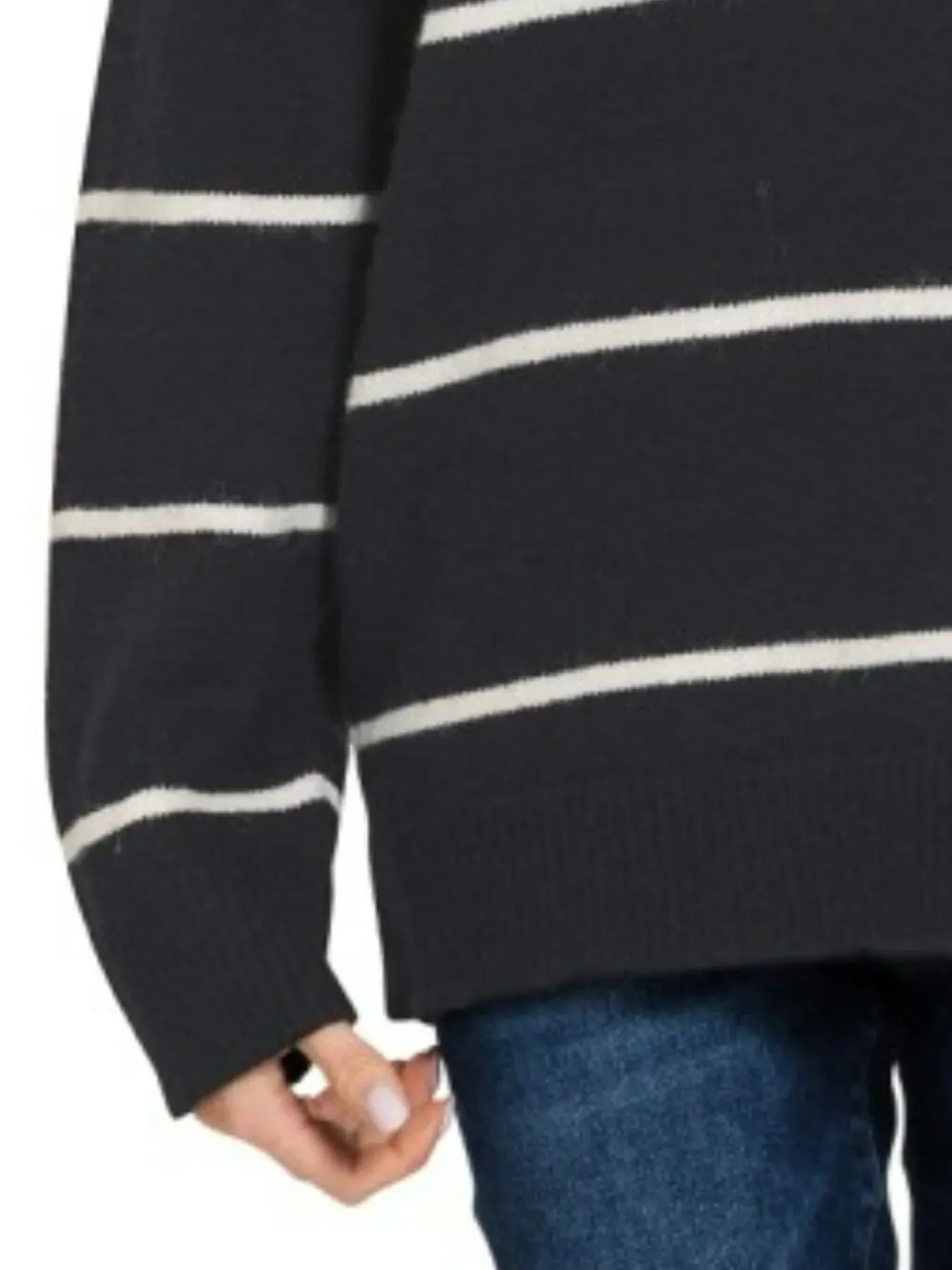 Zenana Round Neck Stripe Sweater sold by Charming Charlie product image thumbnail 3