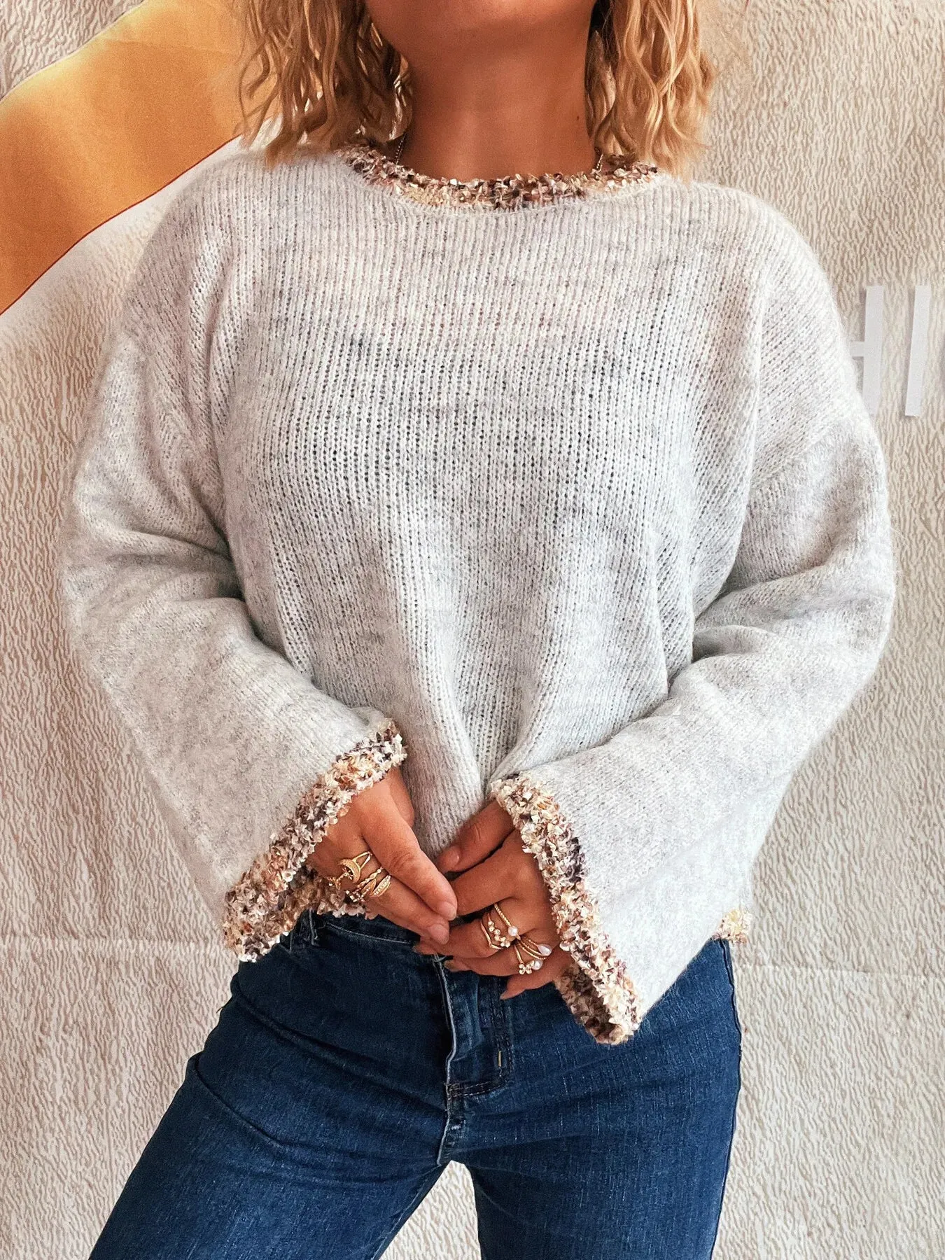 Round Neck Cropped Sweater sold by Charming Charlie