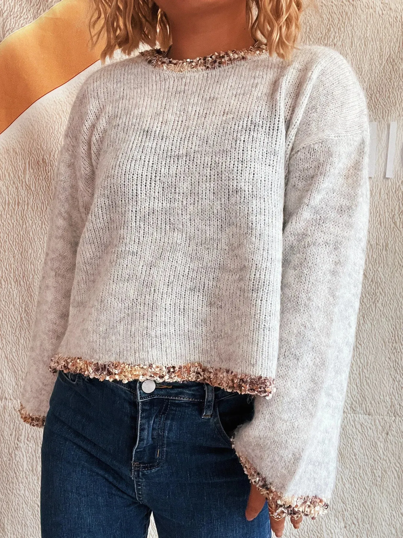 Round Neck Cropped Sweater sold by Charming Charlie product image thumbnail 5