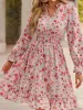Floral Print Flounce Sleeve Ruffle Hem Dress sold by Charming Charlie