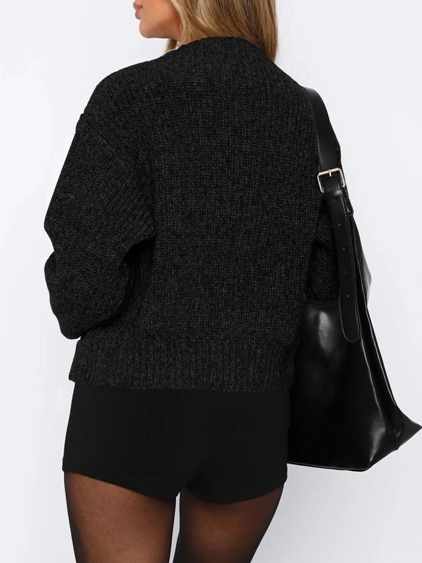 Zip Up Long Sleeve Cardigan sold by Charming Charlie product image thumbnail 3