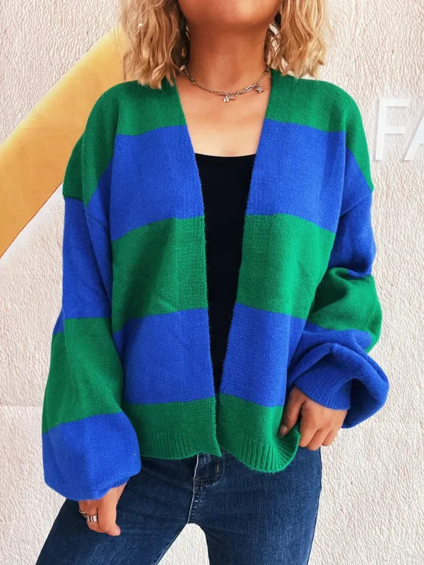 Color Block Open Front Cardigan sold by Charming Charlie