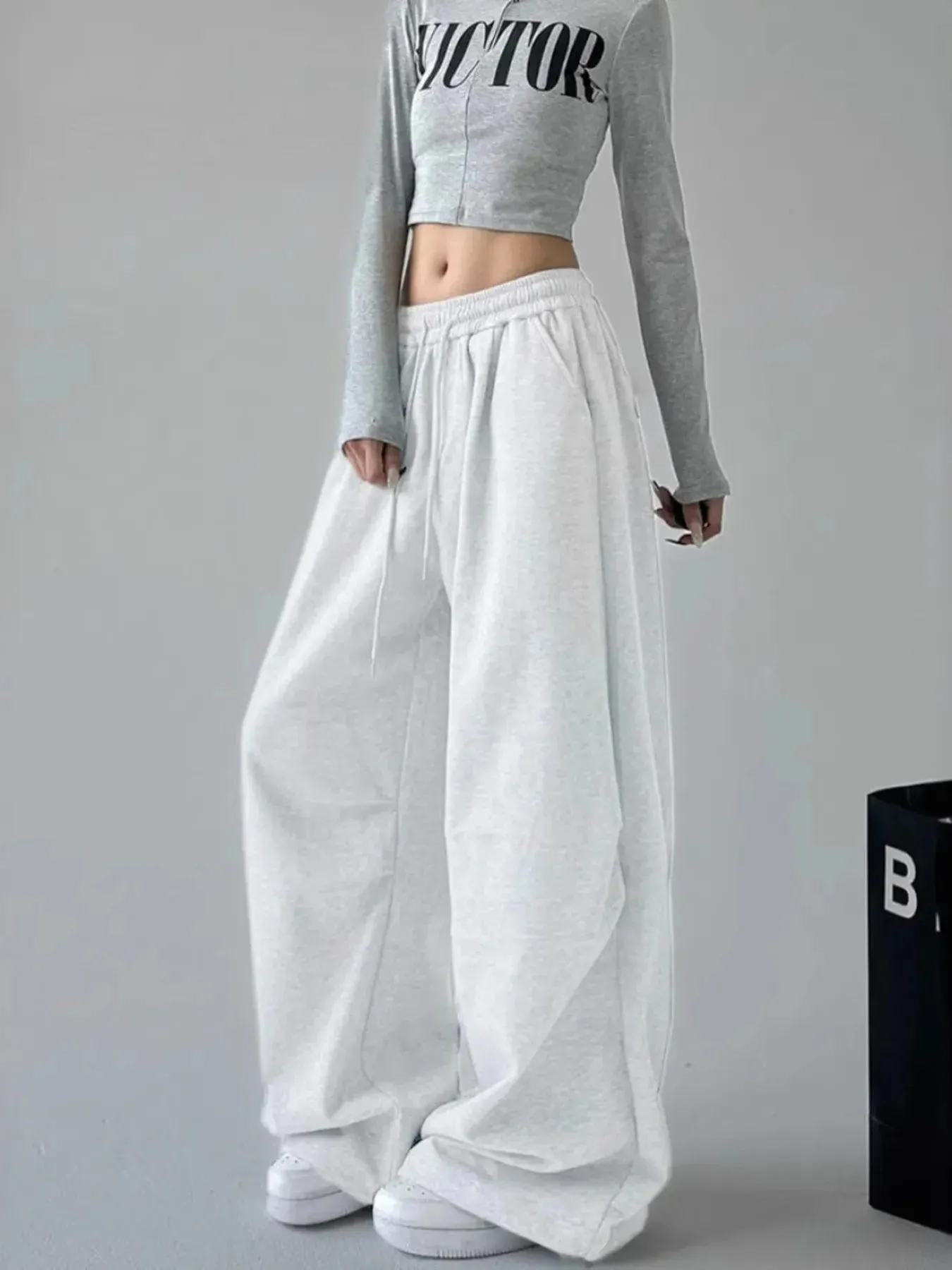 Oversized Wide Leg Drawstring Pants sold by Charming Charlie product image thumbnail 2