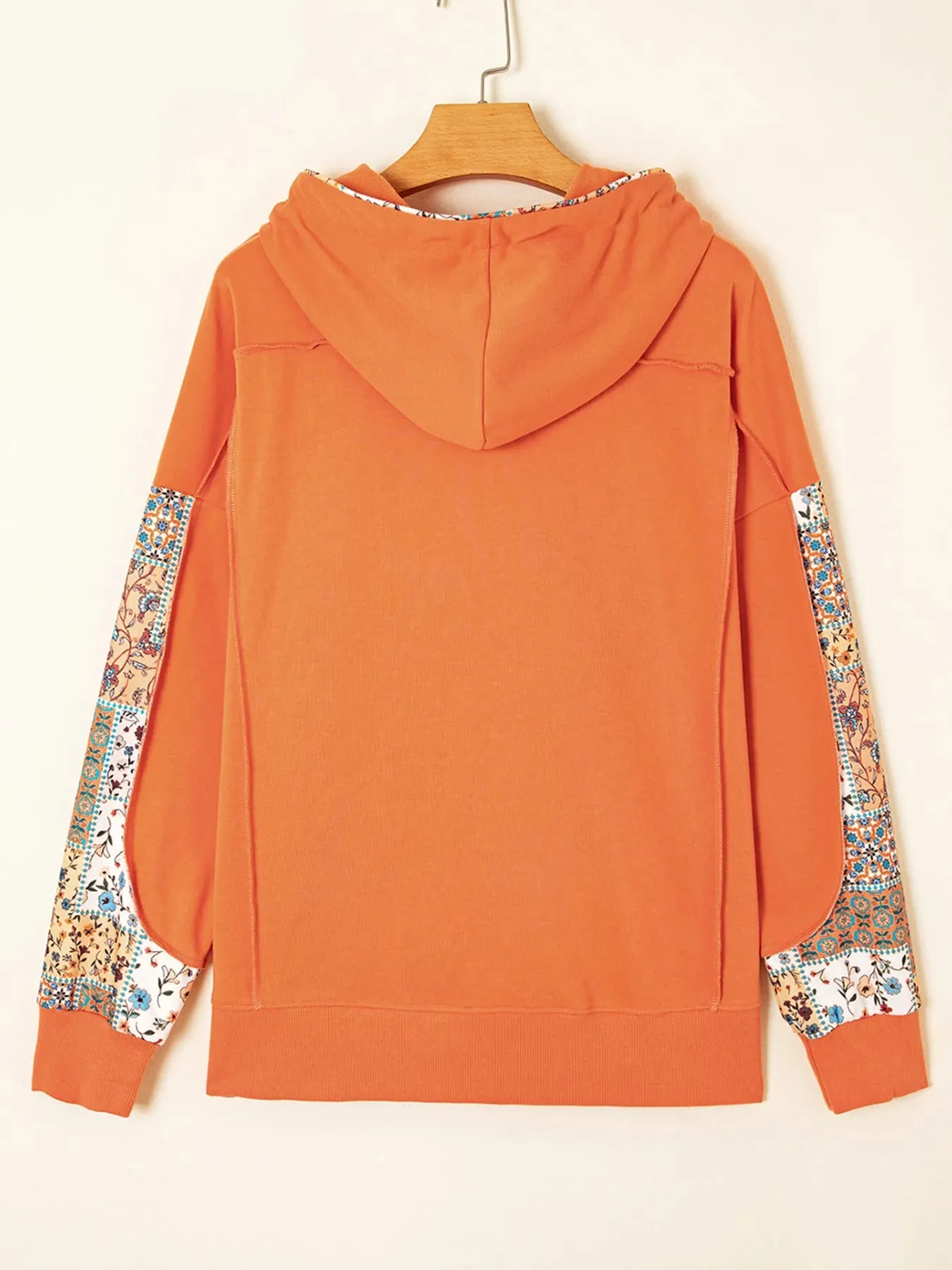 Floral Patchwork Hoodie with Drawstring sold by Charming Charlie product image thumbnail 3