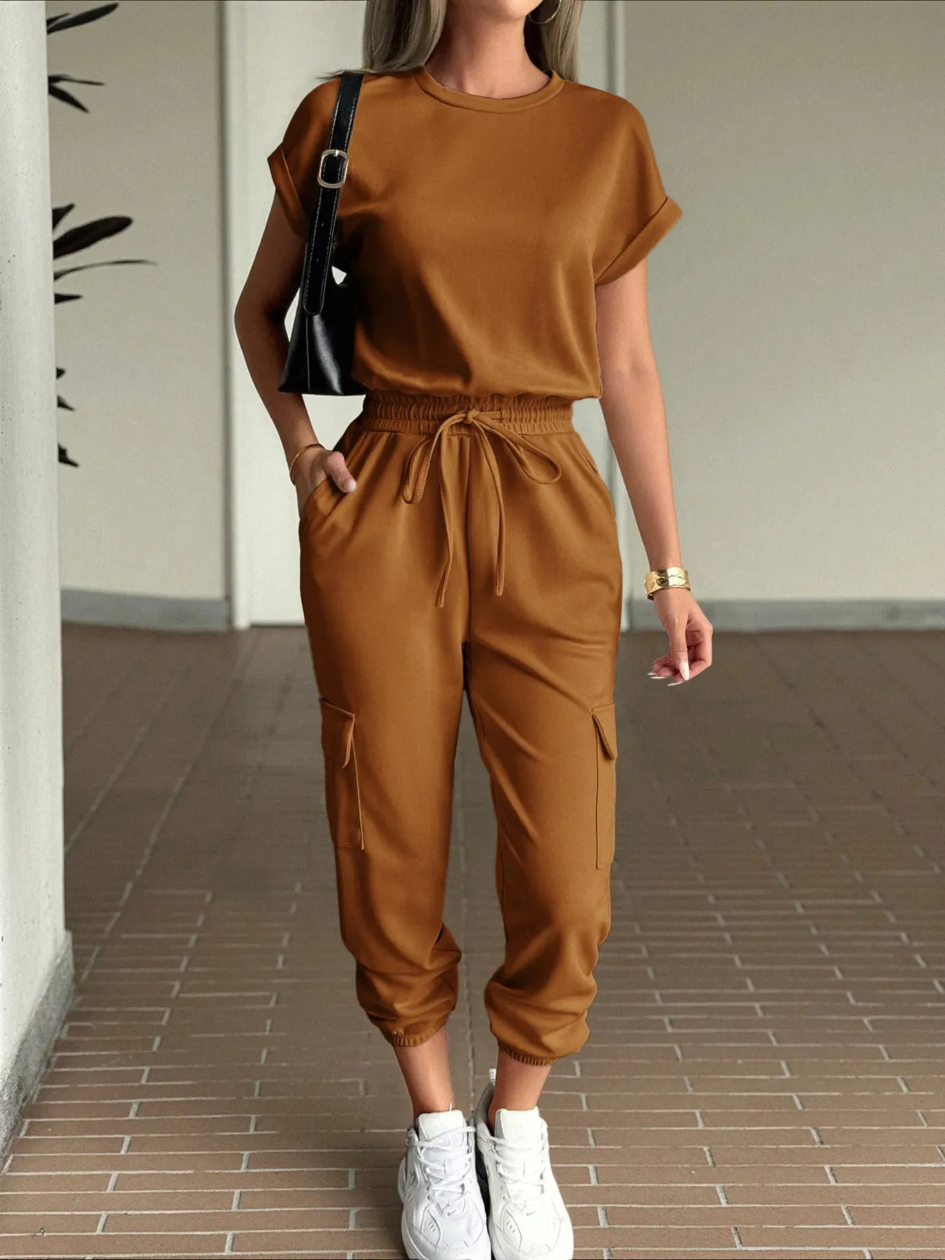 Round Neck Short Sleeve Top and Pants Set sold by Charming Charlie product image thumbnail 4