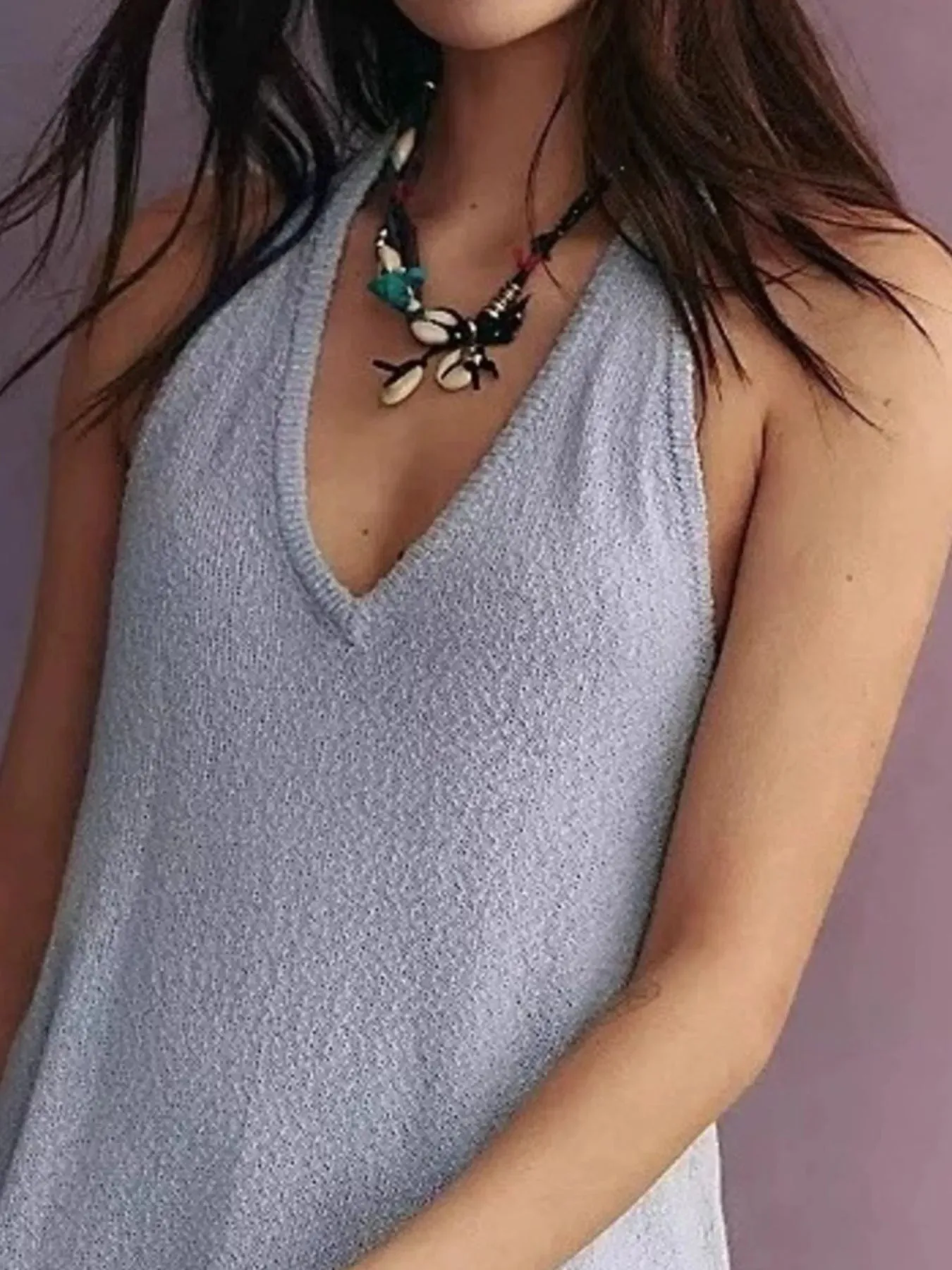 Halter Neck Cami and Shorts Sweater Set sold by Charming Charlie product image thumbnail 3