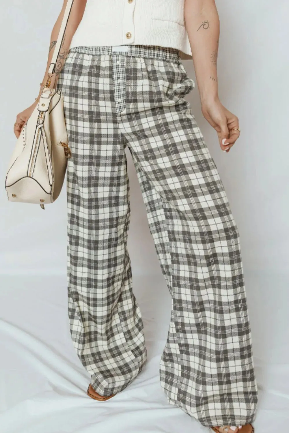 Plaid Wide Leg Pants sold by Charming Charlie product image thumbnail 2