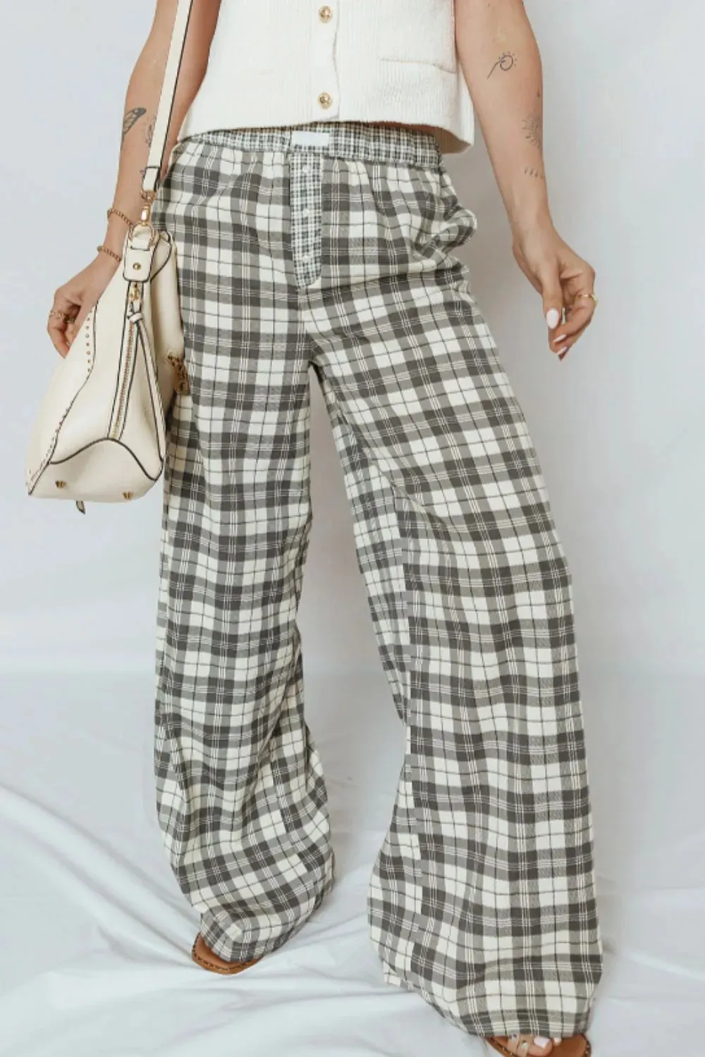 Plaid Wide Leg Pants sold by Charming Charlie