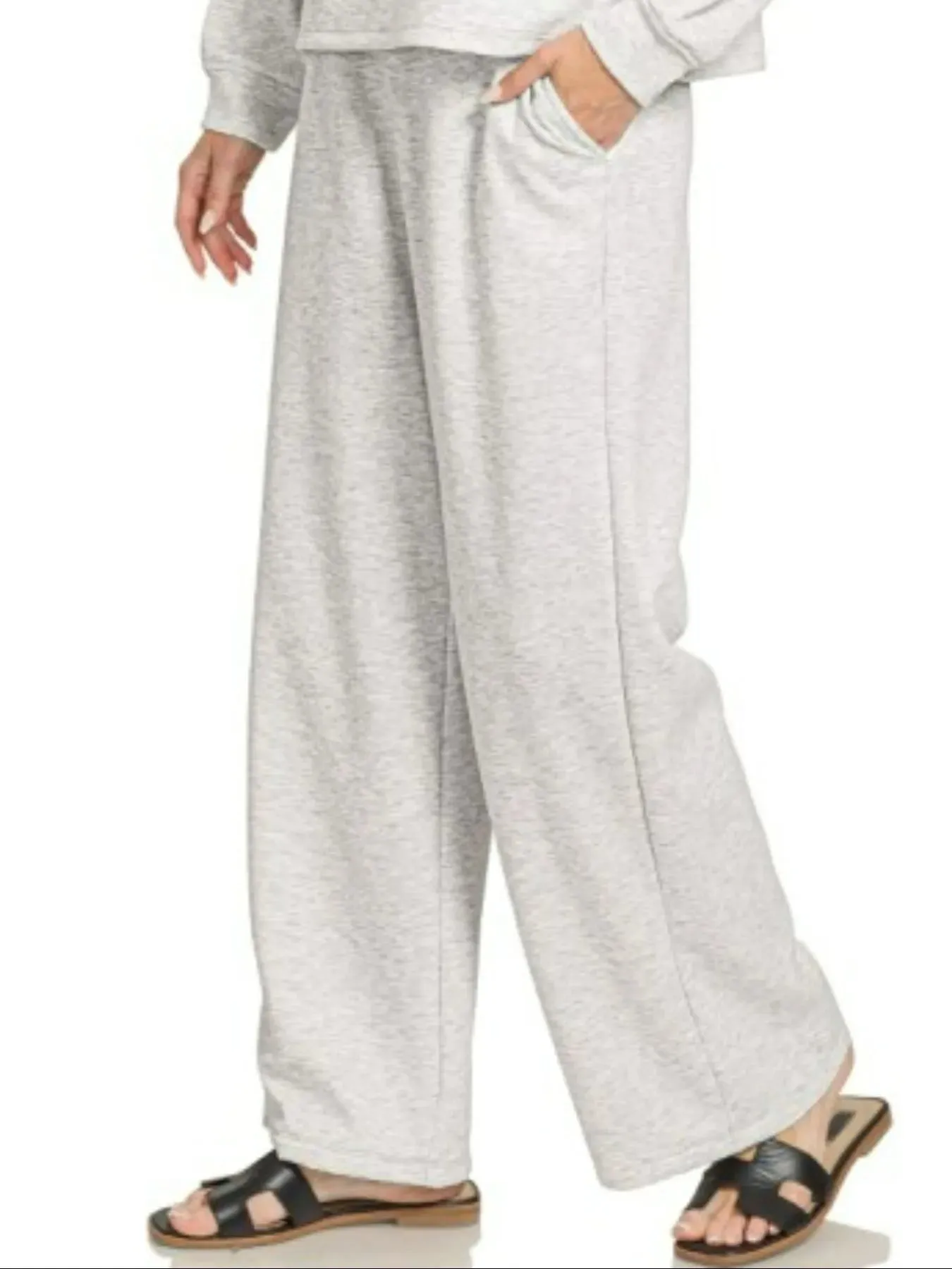 Zenana Scuba Crewneck Sweatshirt and Pants Set sold by Charming Charlie product image thumbnail 3