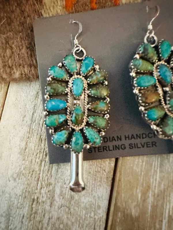 Navajo Sterling Silver & Turquoise Cluster Blossom sold by Charming Charlie product image thumbnail 3