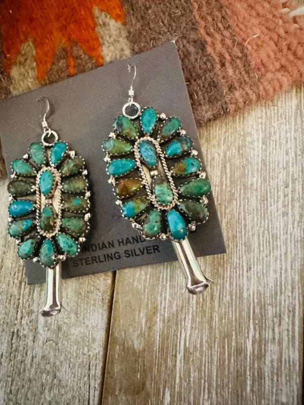Navajo Sterling Silver & Turquoise Cluster Blossom sold by Charming Charlie product image thumbnail 4