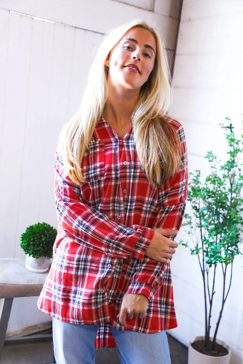 Riding on the Ranch Flannel Button-Up sold by Charming Charlie product image thumbnail 2