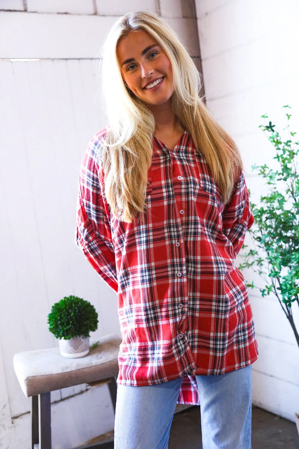 Riding on the Ranch Flannel Button-Up sold by Charming Charlie product image thumbnail 4