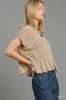Umgee Short Sleeve Knit Smocked Top sold by Charming Charlie