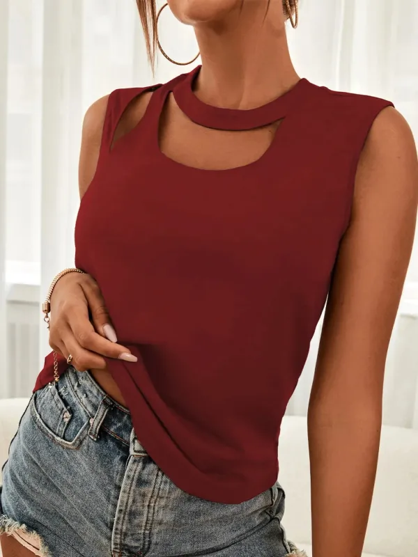 Cutout Sleeveless Tank Top sold by Charming Charlie