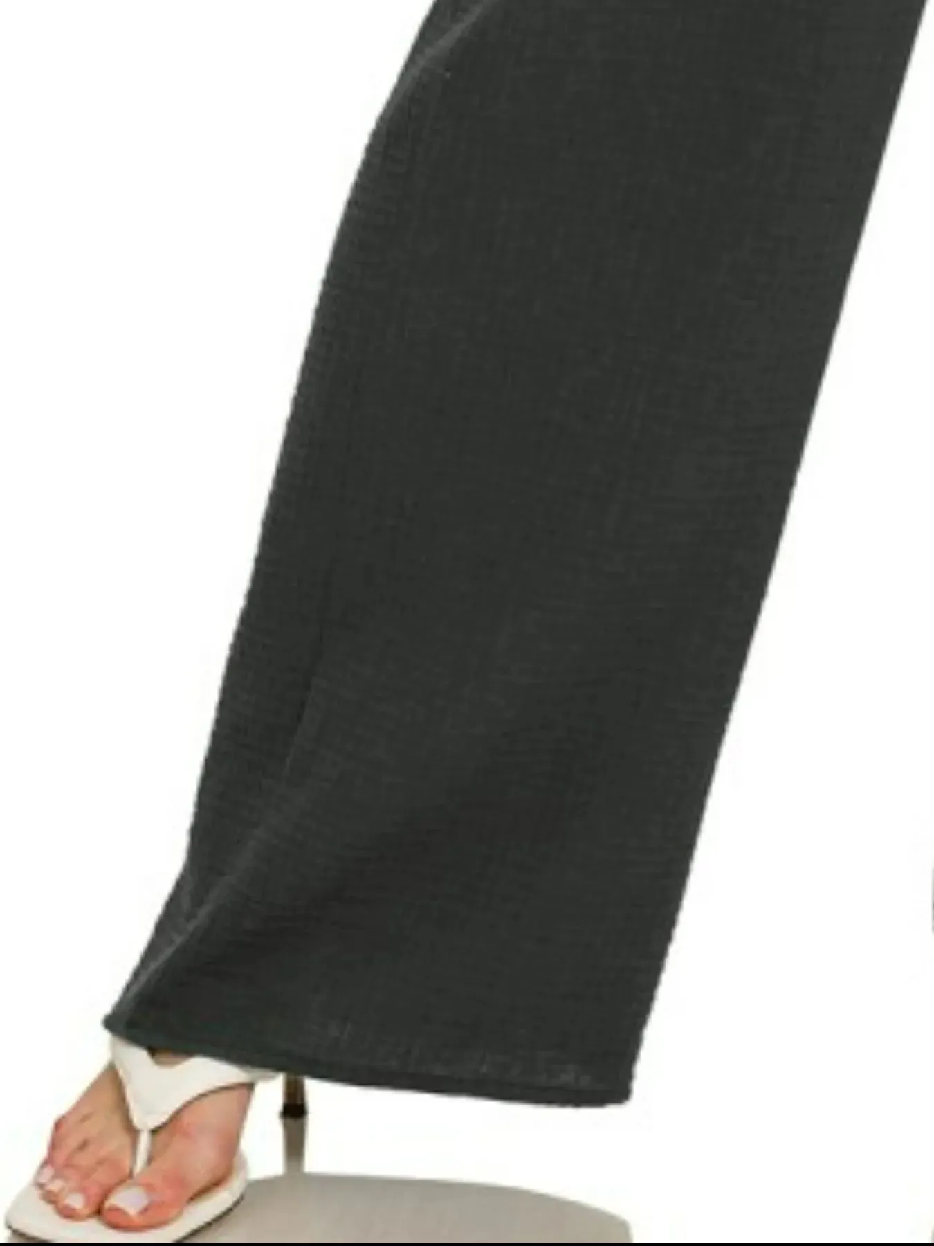 Zenana Double Gauze Elastic Band Pants sold by Charming Charlie product image thumbnail 3