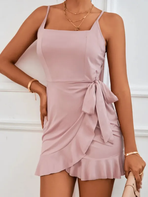 Wrap Cami Mini Dress with Tie Detail sold by Charming Charlie